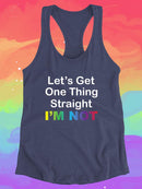 Let's Get One Thing Straight. Racerback Tank -SmartPrintsInk Designs