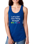 Let's Get One Thing Straight. Racerback Tank -SmartPrintsInk Designs