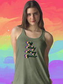 Off Duty Drag Queer. Racerback Tank -SmartPrintsInk Designs