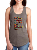 I'm Here, Queer With Fear Racerback Tank -SmartPrintsInk Designs