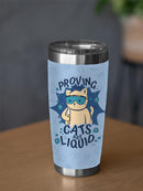 Cats Are Liquid Humor Art Tumbler -SmartPrintsInk Designs