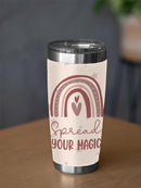 Spread Your Magic Cute Rainbow Tumbler -SmartPrintsInk Designs