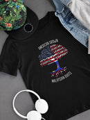 American Grown Malaysian Roots T-shirt -SmartPrintsInk Designs