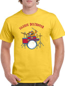 Silence Destroyer Drums Kitty T-shirt -SmartPrintsInk Designs