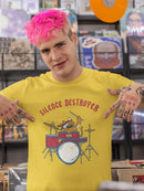 Silence Destroyer Drums Kitty T-shirt -SmartPrintsInk Designs