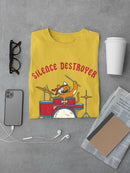 Silence Destroyer Drums Kitty T-shirt -SmartPrintsInk Designs