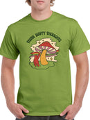 Think Happy Thoughts T-shirt -SmartPrintsInk Designs