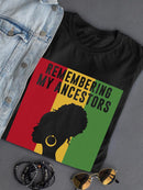 Juneteenth Remember Ancestors Shaped T-shirt -SmartPrintsInk Designs