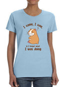 Forgot What Was Doing Hamster T-shirt -SmartPrintsInk Designs
