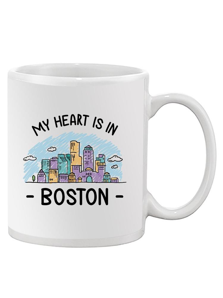 My Heart Is In Boston Mug -SmartPrintsInk Designs