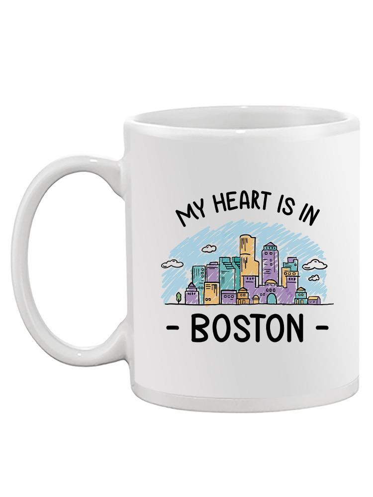 My Heart Is In Boston Mug -SmartPrintsInk Designs