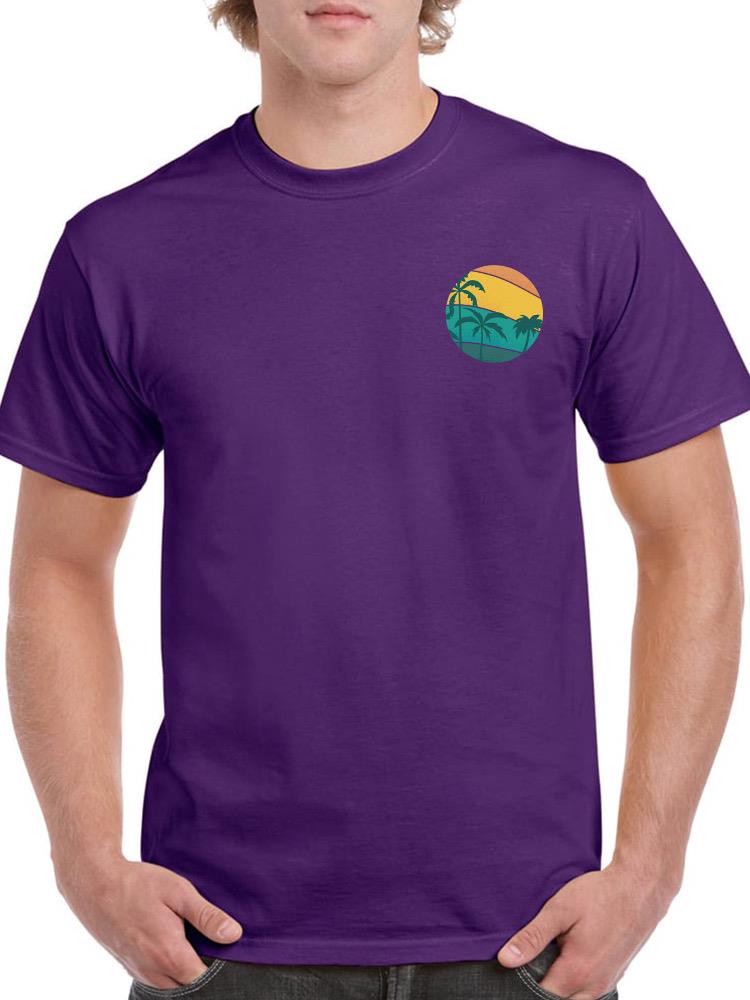 Retro Colors Palm Tree Sign T-shirt -SmartPrintsInk Designs