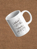 Inhale Caffeine Quote Mug -SmartPrintsInk Designs