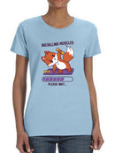 Cute Fox Installing Muscles T-shirt -SmartPrintsInk Designs