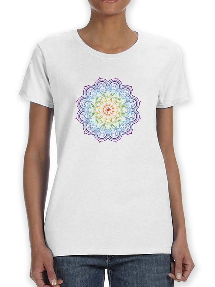 Mandala Rainbow Flower T-shirt -SmartPrintsInk Designs