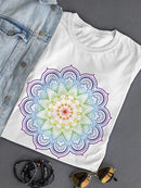 Mandala Rainbow Flower T-shirt -SmartPrintsInk Designs