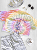Positive Thoughts Chamomile Tie Dye Tee -SmartPrintsInk Designs