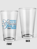 Emergency Dad Joke Atom Pint Glass -SmartPrintsInk Designs