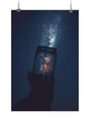 Galaxy In Mason Jar Wall Art -SmartPrintsInk Designs