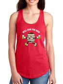 Will Run For Beer Racerback Tank -SmartPrintsInk Designs
