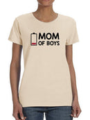 Mom Of Boys Energy Depleted T-shirt -SmartPrintsInk Designs