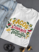 Tacos With Chance Of Tequila T-shirt -SmartPrintsInk Designs