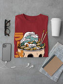 Ramen Cool Skull Bowl T-shirt -SmartPrintsInk Designs