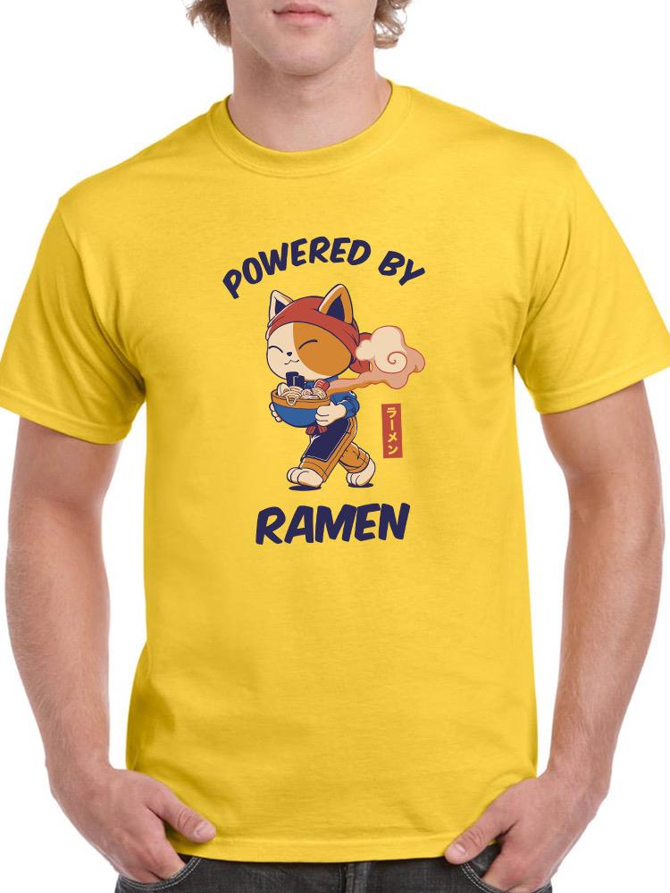 Neko Powered By Ramen T-shirt -SmartPrintsInk Designs