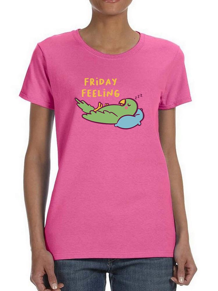Friday Feeling Sleepy Parrot T-shirt -SmartPrintsInk Designs