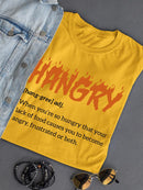 Hangry Definition T-shirt -SmartPrintsInk Designs