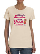 Sunshine And A Good Cocktail T-shirt -SmartPrintsInk Designs