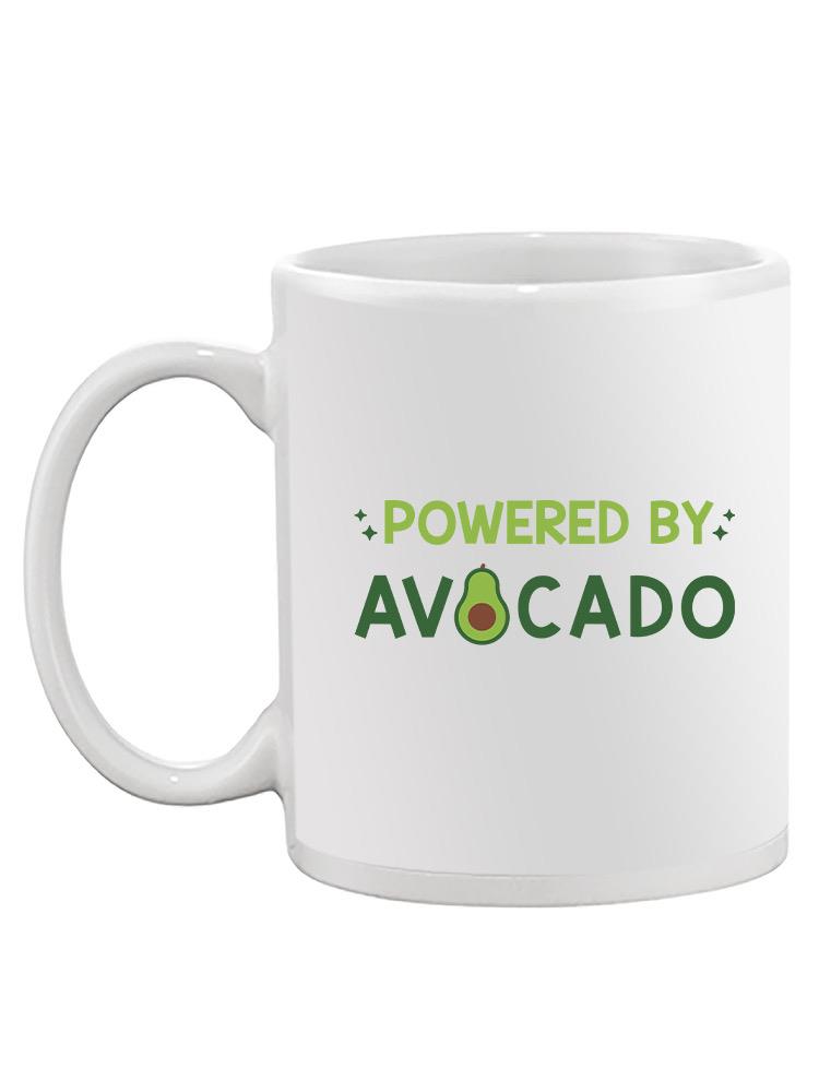 Powered By Avocado Mug -SmartPrintsInk Designs