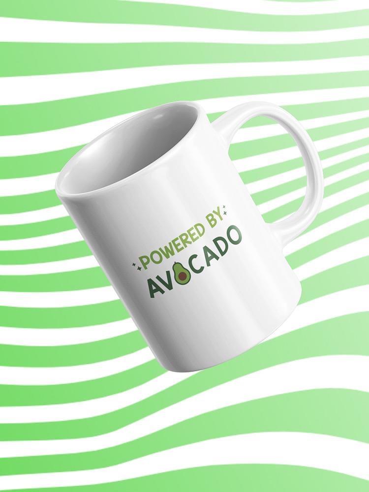 Powered By Avocado Mug -SmartPrintsInk Designs