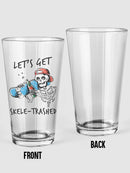 Let's Get Skeletrashed Skate Pint Glass -SmartPrintsInk Designs