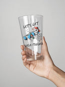 Let's Get Skeletrashed Skate Pint Glass -SmartPrintsInk Designs