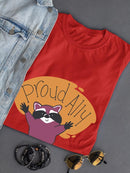 Proud Ally Racoon T-shirt -SmartPrintsInk Designs