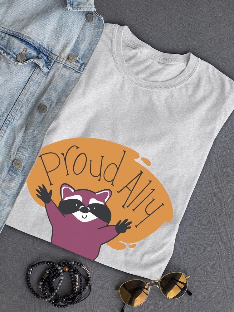 Proud Ally Racoon T-shirt -SmartPrintsInk Designs