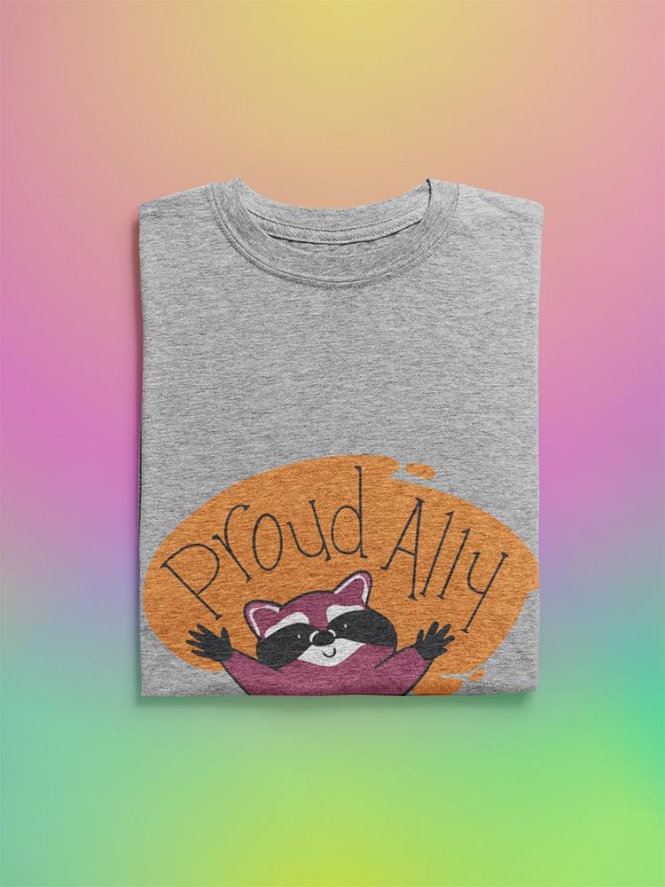 Proud Ally Racoon T-shirt -SmartPrintsInk Designs