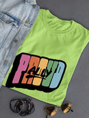 Proud Ally Bubblegum Text T-shirt -SmartPrintsInk Designs