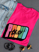 Proud Ally Bubblegum Text T-shirt -SmartPrintsInk Designs