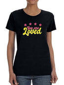 You Are Loved Bubblegum Text T-shirt -SmartPrintsInk Designs