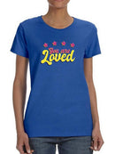 You Are Loved Bubblegum Text T-shirt -SmartPrintsInk Designs