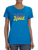 You Are Loved Bubblegum Text T-shirt -SmartPrintsInk Designs