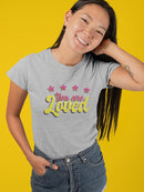 You Are Loved Bubblegum Text T-shirt -SmartPrintsInk Designs