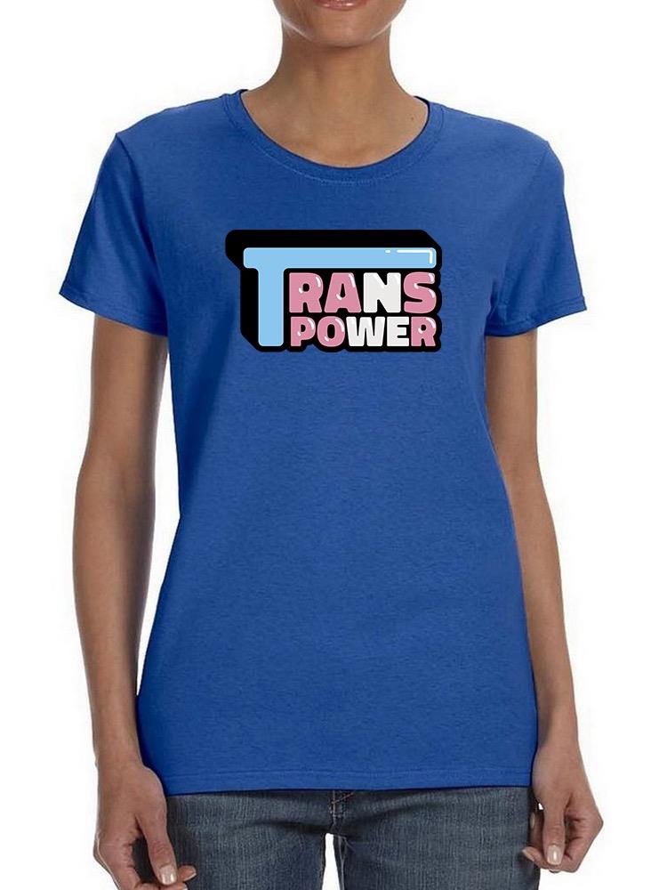 Trans Power Bubblegum Text T-shirt -SmartPrintsInk Designs