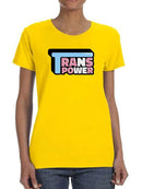 Trans Power Bubblegum Text T-shirt -SmartPrintsInk Designs