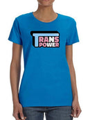 Trans Power Bubblegum Text T-shirt -SmartPrintsInk Designs