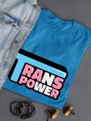 Trans Power Bubblegum Text T-shirt -SmartPrintsInk Designs