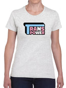 Trans Power Bubblegum Text T-shirt -SmartPrintsInk Designs