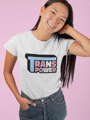 Trans Power Bubblegum Text T-shirt -SmartPrintsInk Designs
